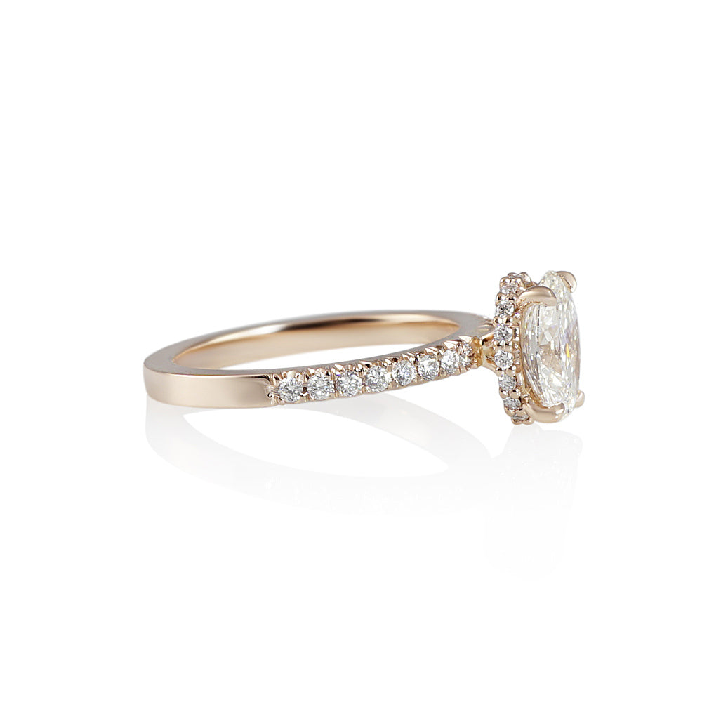 Rose Gold and Diamond Collar™ Engagement Ring for Taliana