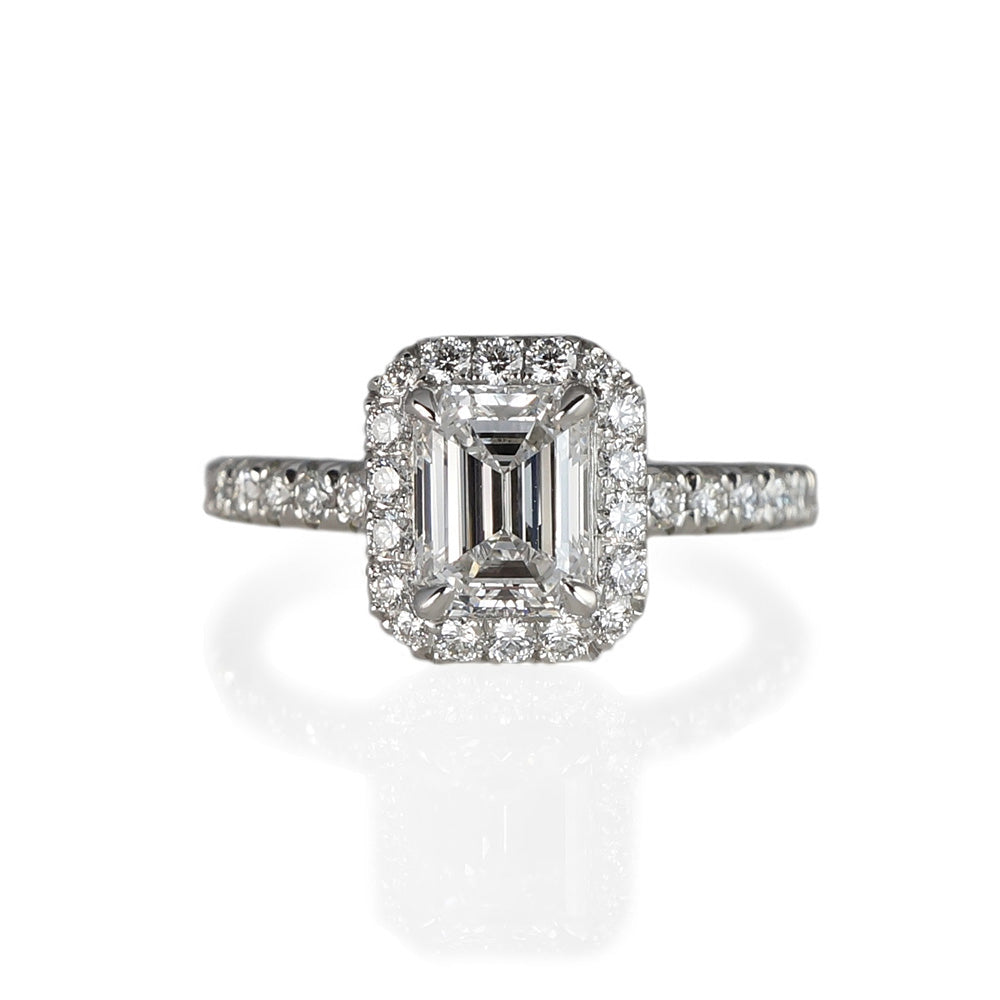 Roxana Custom Halo Diamond Engagement Ring