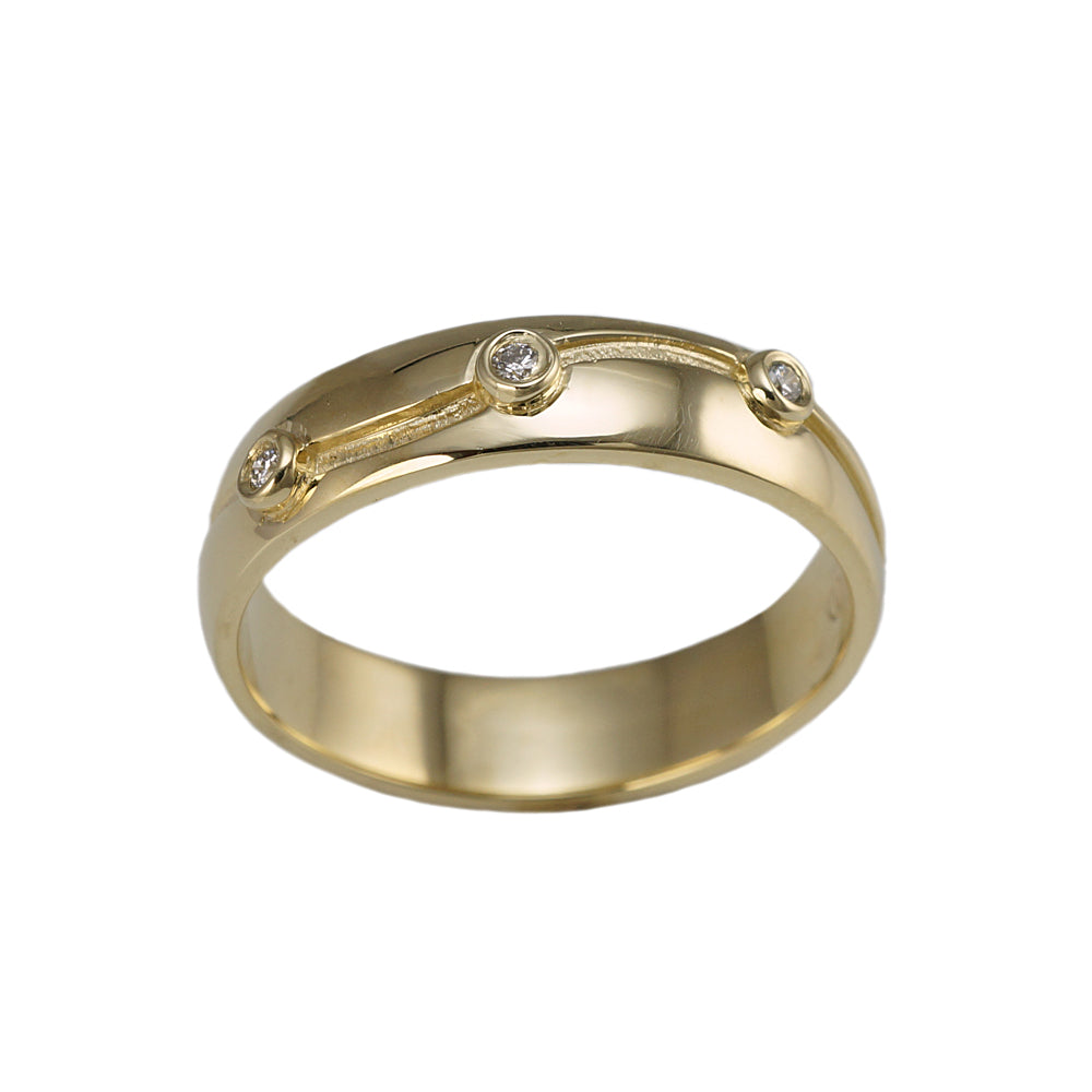 Tom Gold and Diamond Men's Wedding Ring