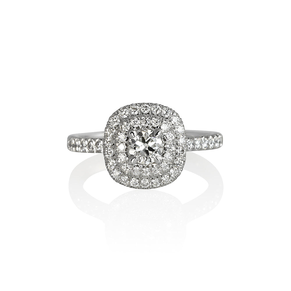 Victoria Double Halo Diamond Engagement Ring