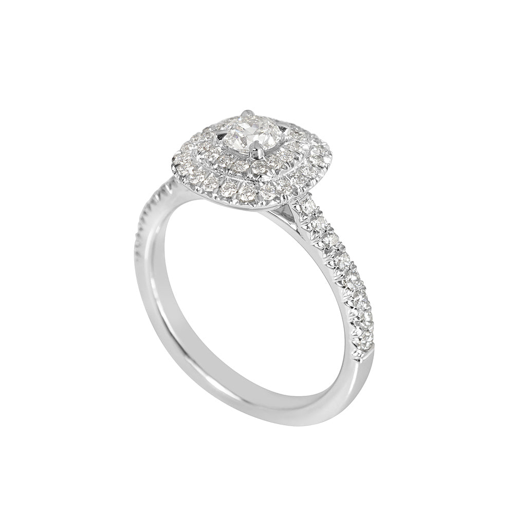 Victoria Double Halo Diamond Engagement Ring