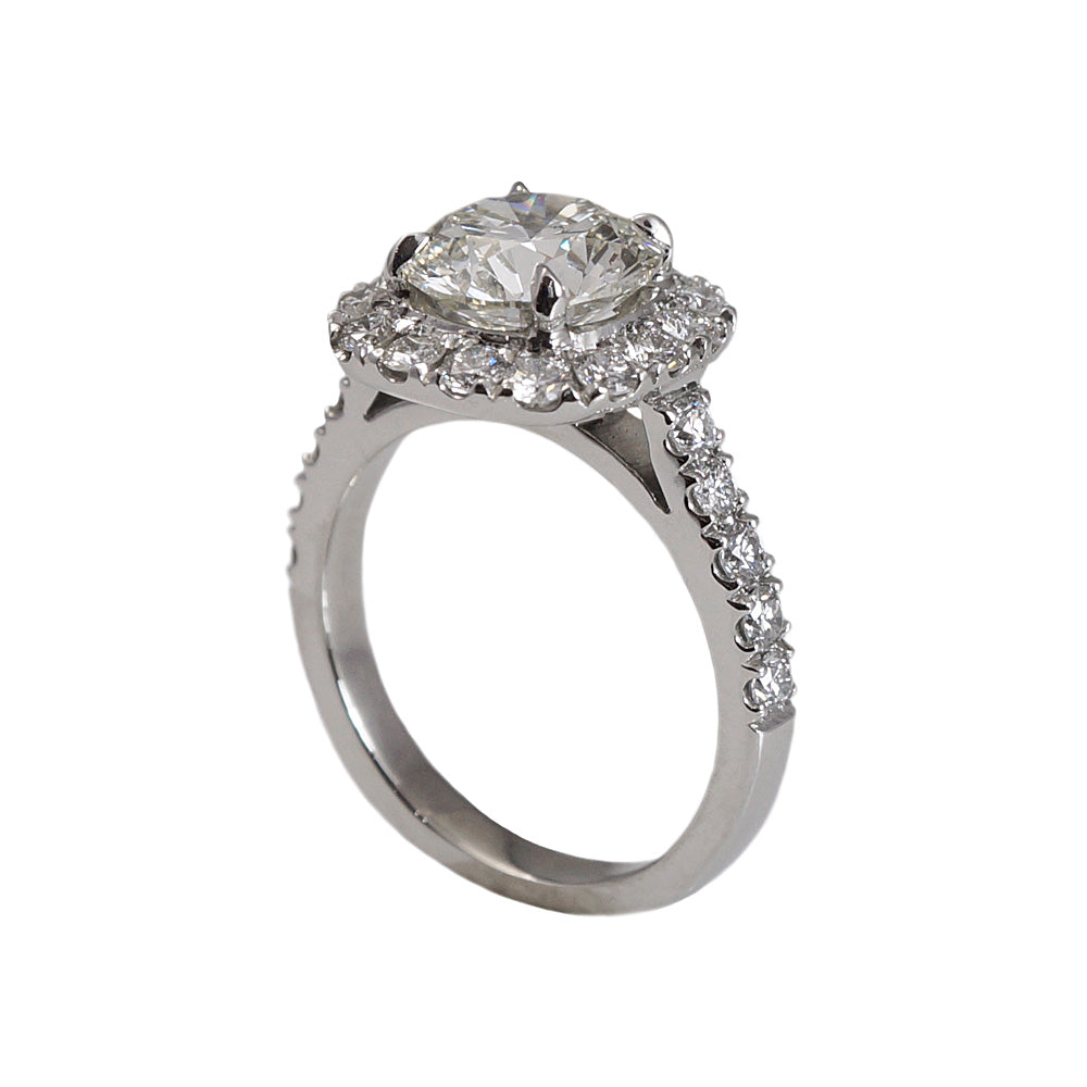 Tracey Custom Halo Diamond Engagement Ring